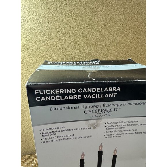 Halloween Celebrate It Candelabra Lamp With LED Flickering Candle - Picture 10 of 14